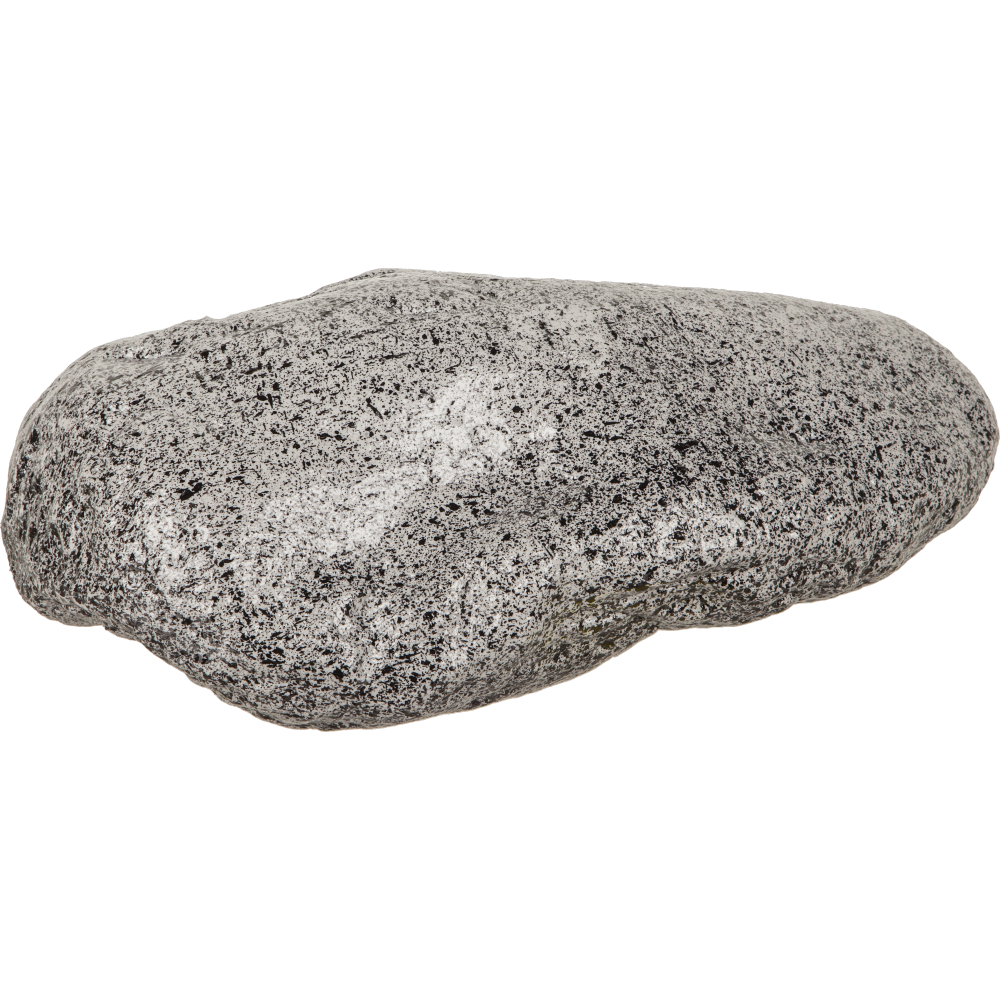 Stein aus Kunststoff Atrappe Kiesel XL grau-schwarz