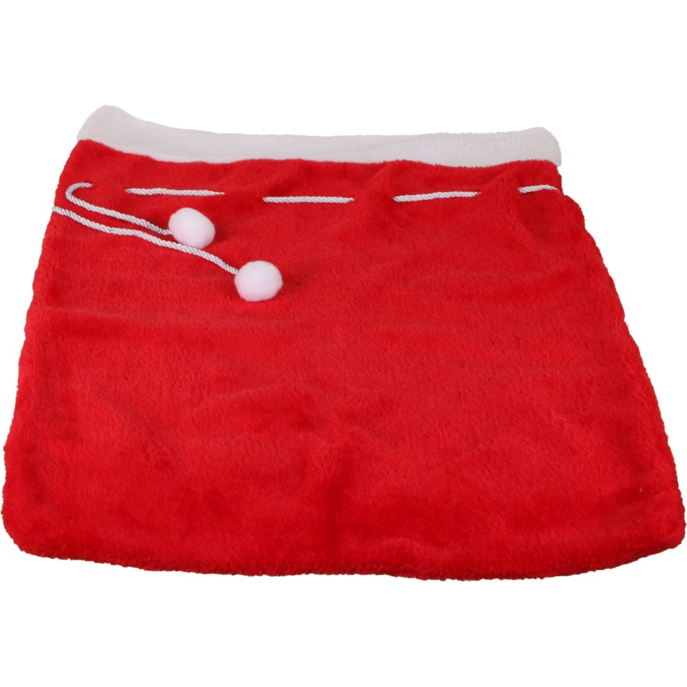 Nikolaus-Sack Stoff/Plüsch  rot/weiß,50 x 70 cm