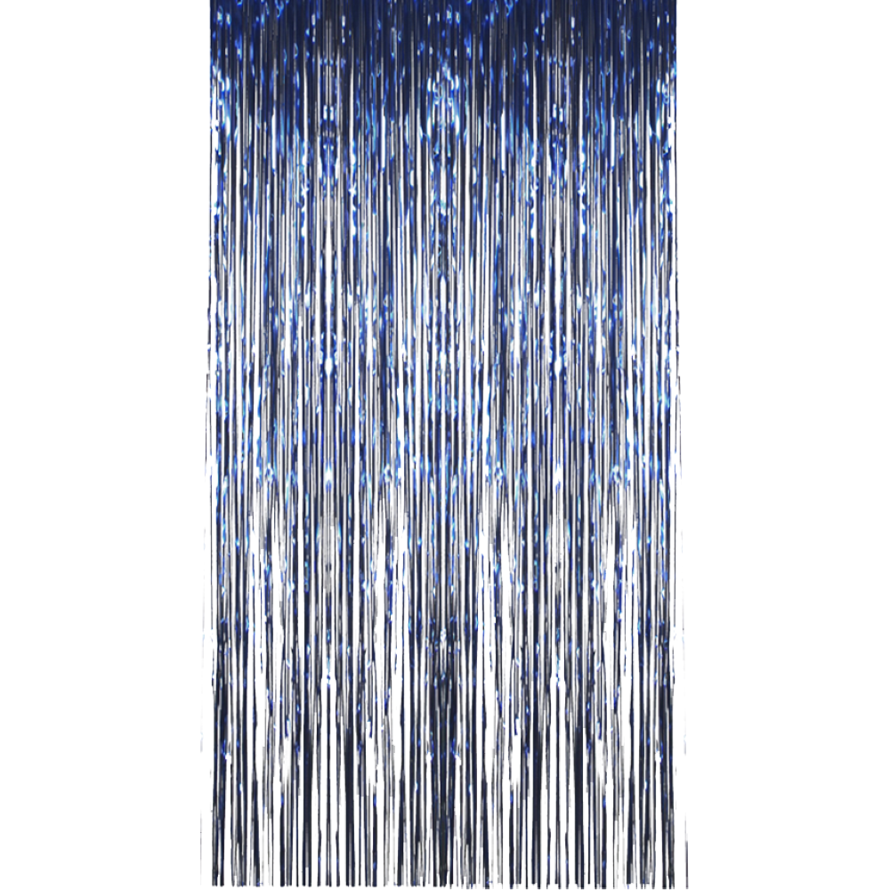 Fransenvorhang Folie blau,B 1 m  x H 2 m