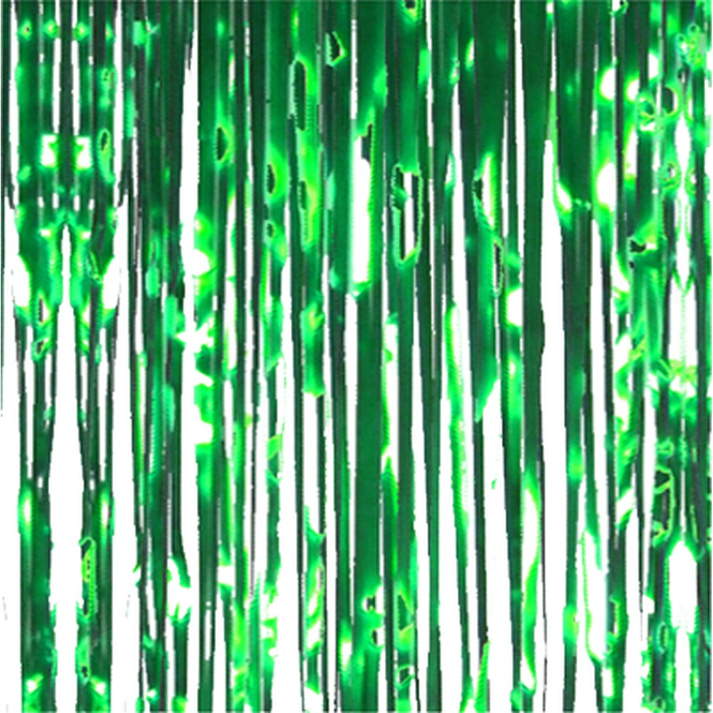 Fransenvorhang Folie grün, 1 m (2 x 50 cm) x 2 m