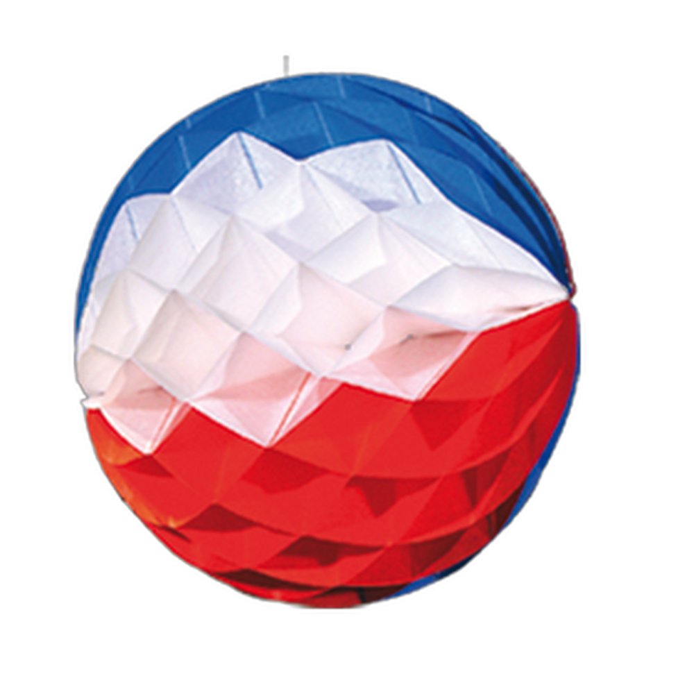 Wabenball Papier Frankreich blau-weiß-rot Ø 30 cm