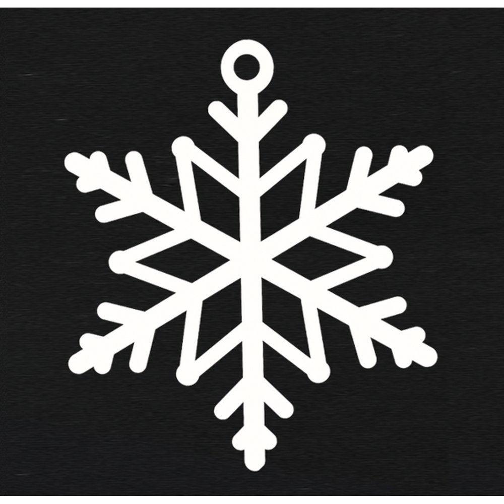 Anhänger Eiskristall Design 2 weiß, Ø 9,5 cm