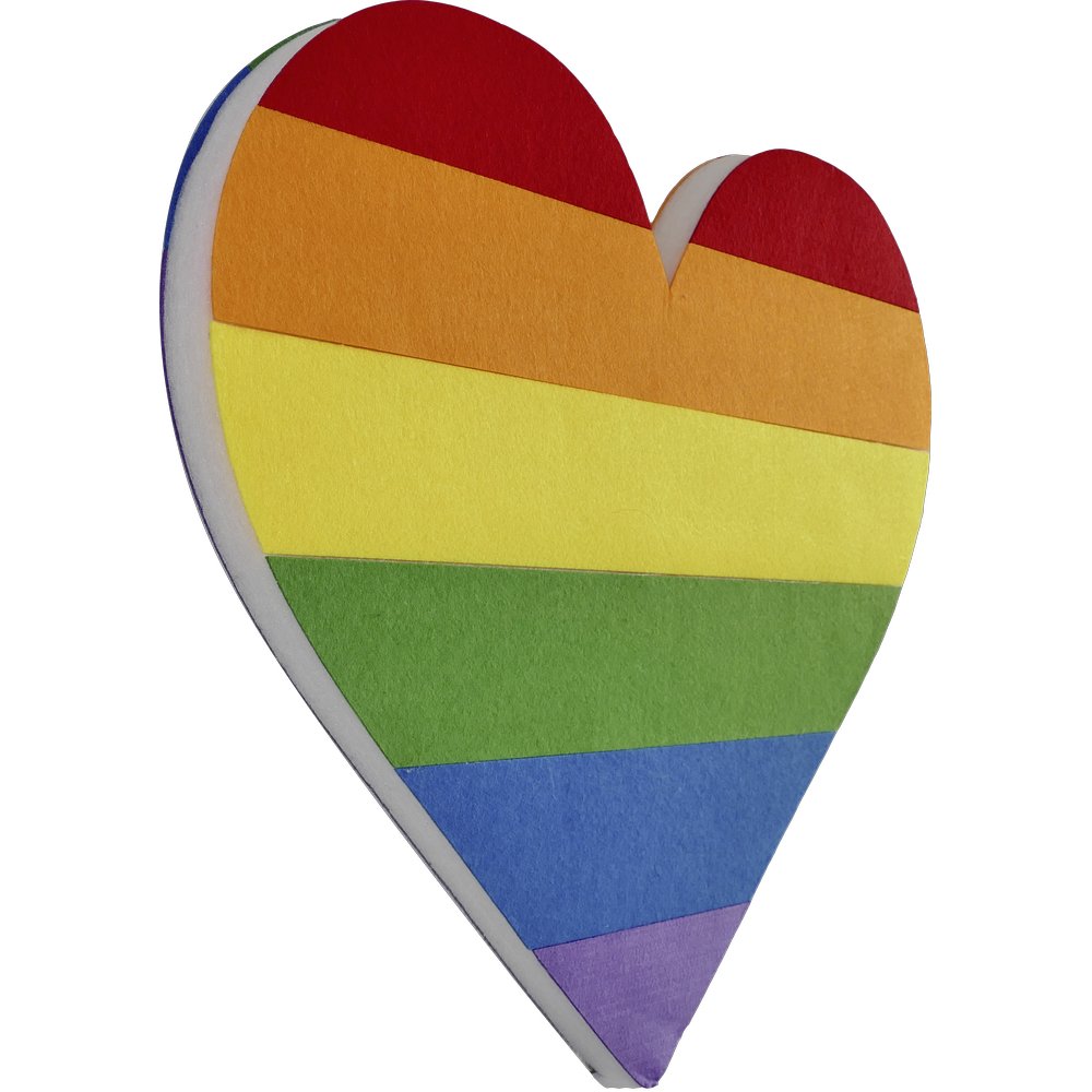 Regenbogen Herz, 60 cm
