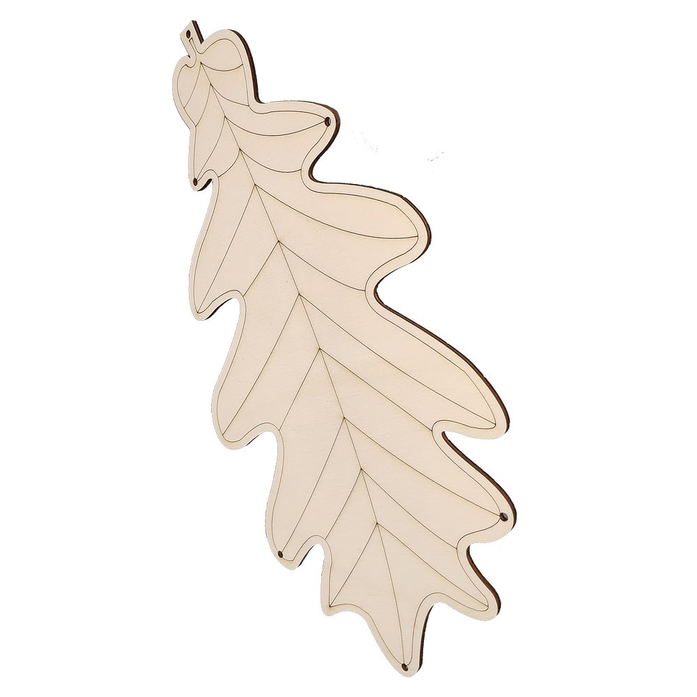 Eichenblatt 2D Display natur, B 16 x H 30 cm