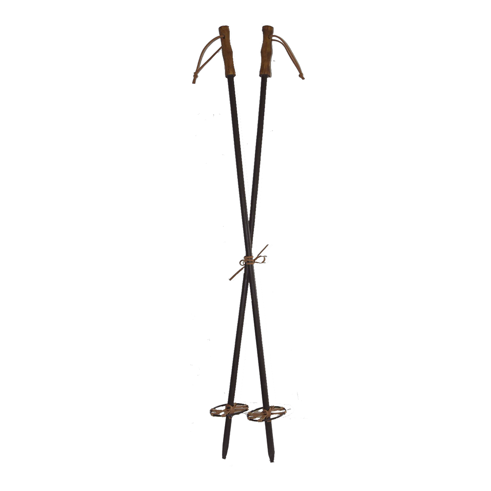 Traditionelle Ski Paar Holz XL braun,140 cm