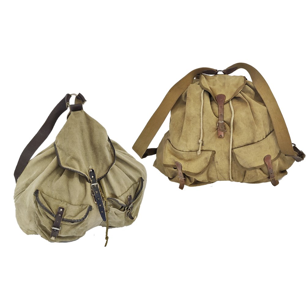 Rucksack alt Original braun, ca. 50 x 40 cm
