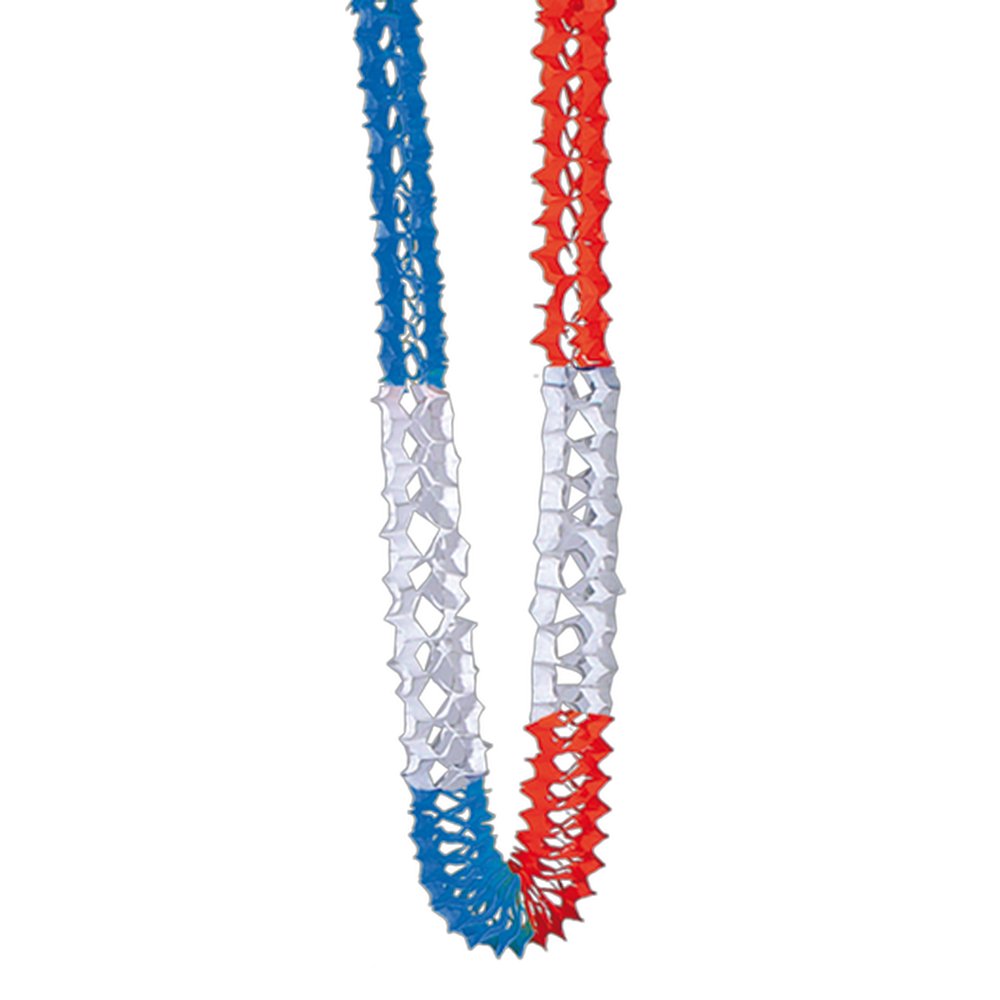 Minigirlanden Papier Frankreich 10 Stück blau-weiß-rot, Ø 8 cm, 2 m