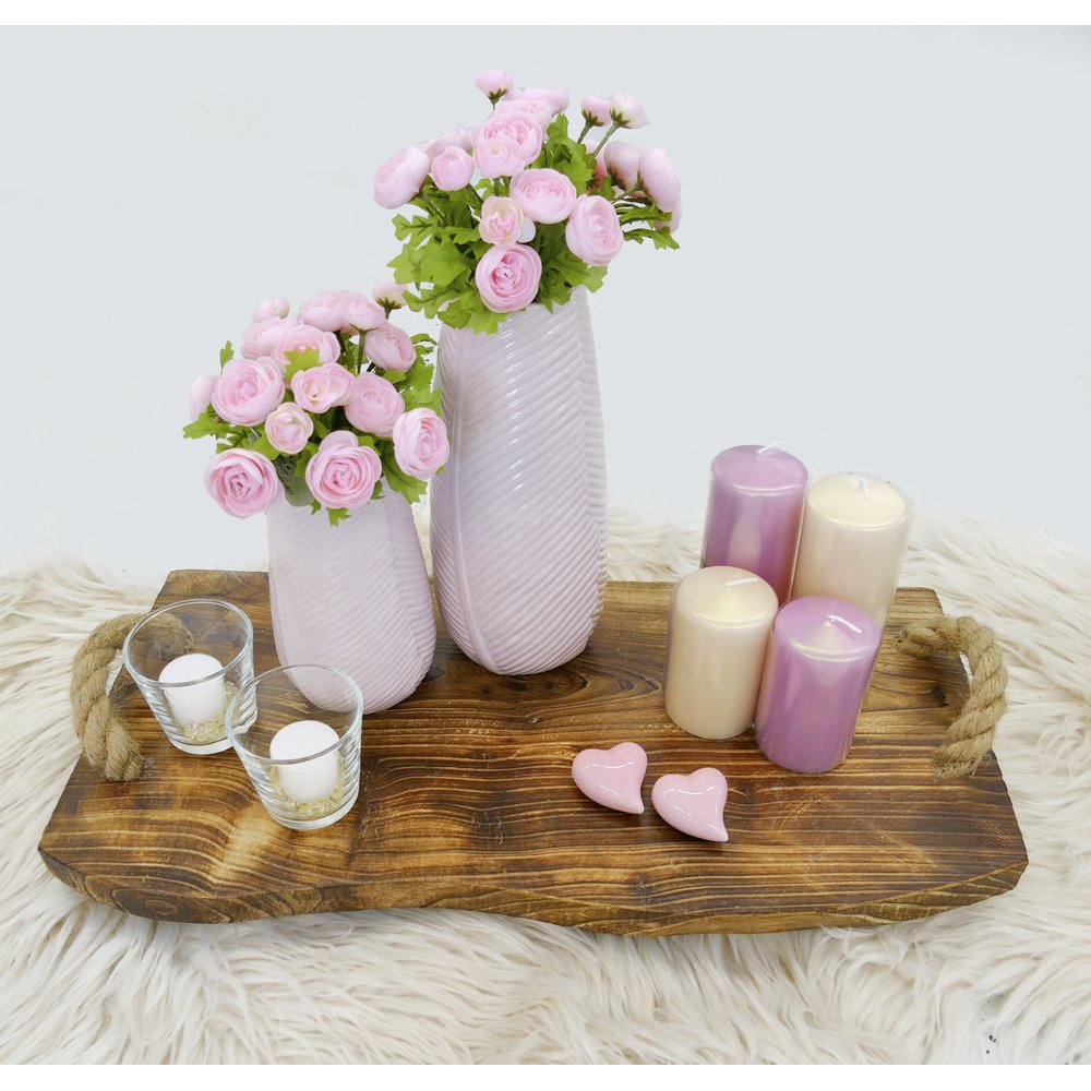 Holzplatte mit Taugriffe Antik-Art/Vintage, 56 x 26 x 14 cm