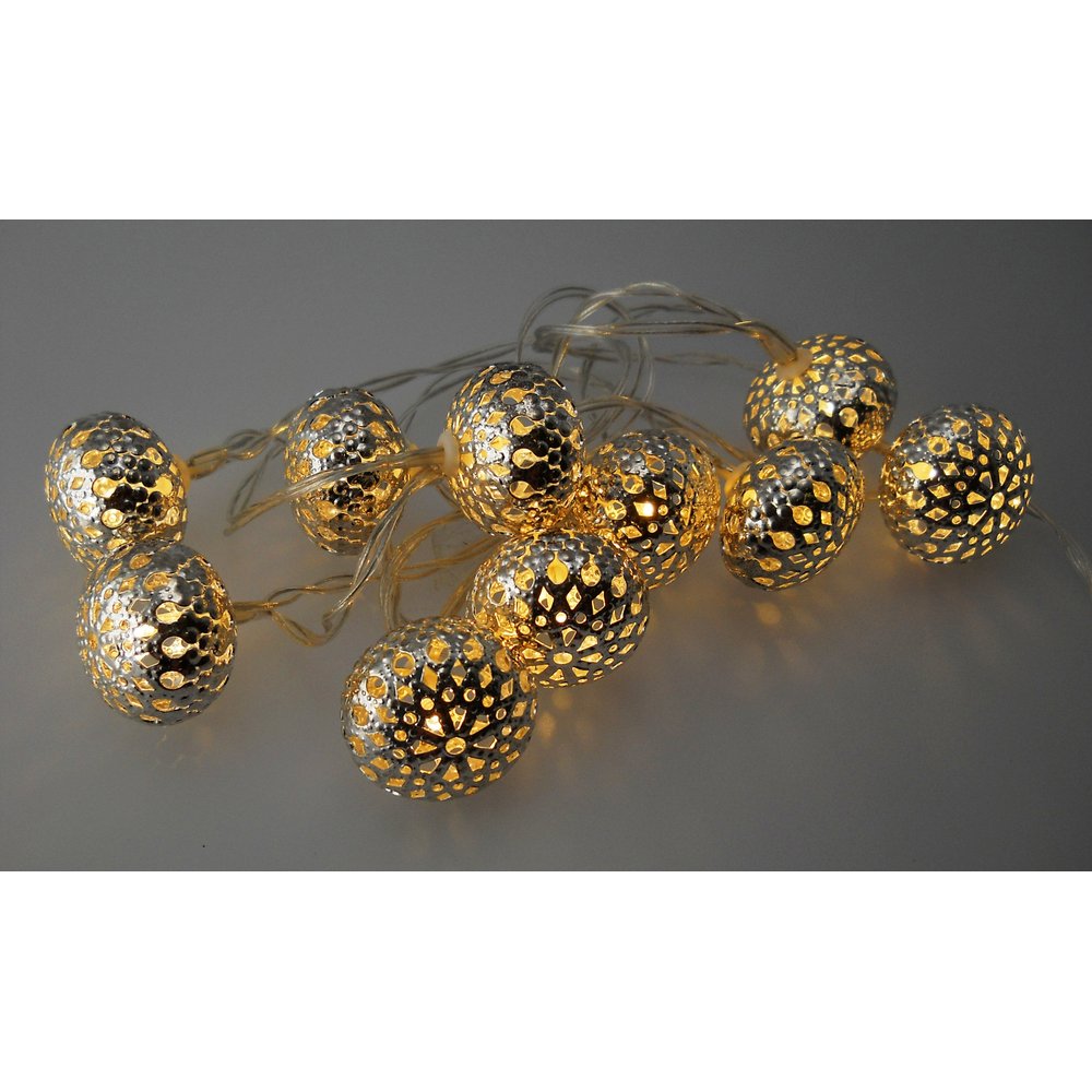 LED Laternenkette silber ww,10 LED, L 1,5 m