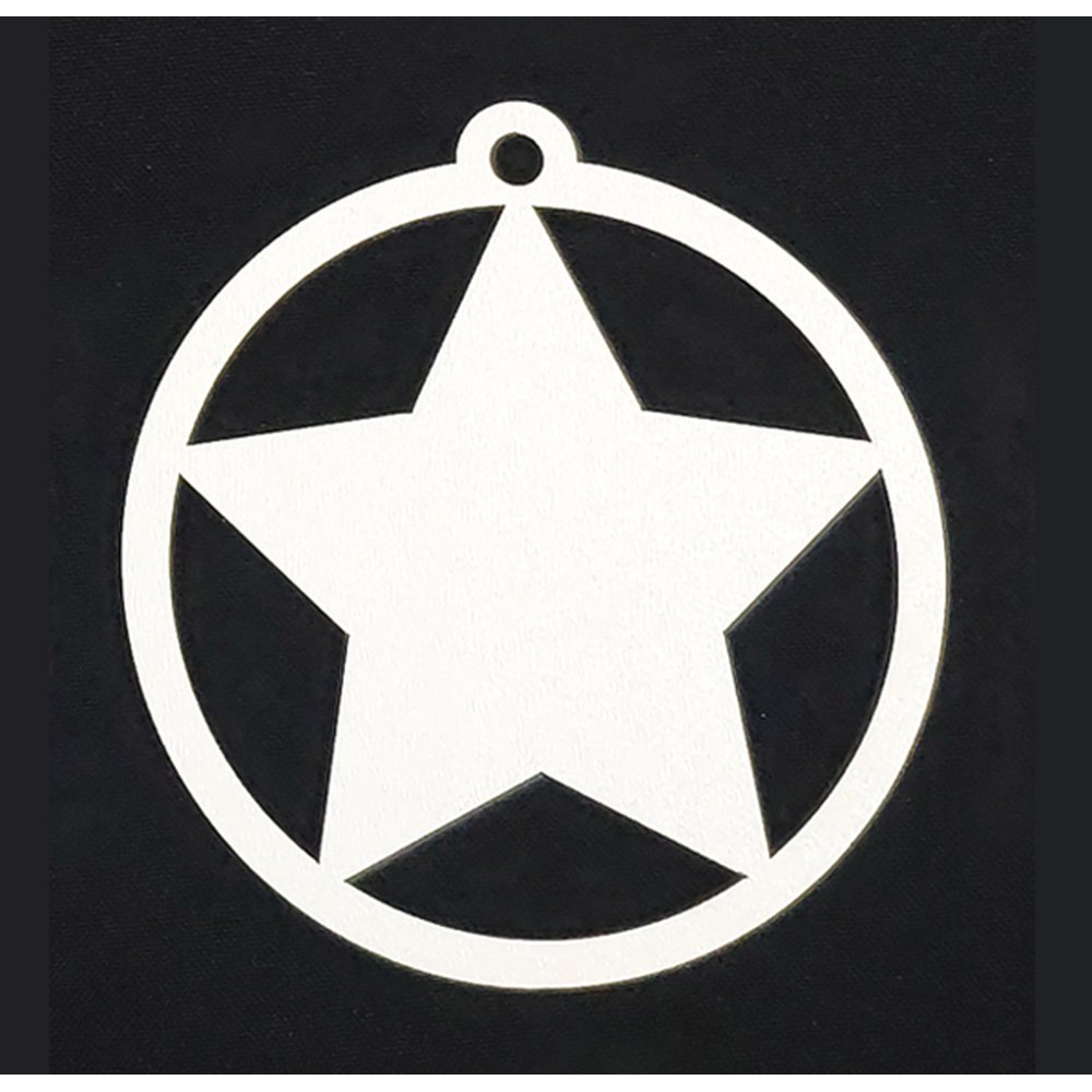 Anhänger Stern Design 2 weiß, Ø 9,5 cm