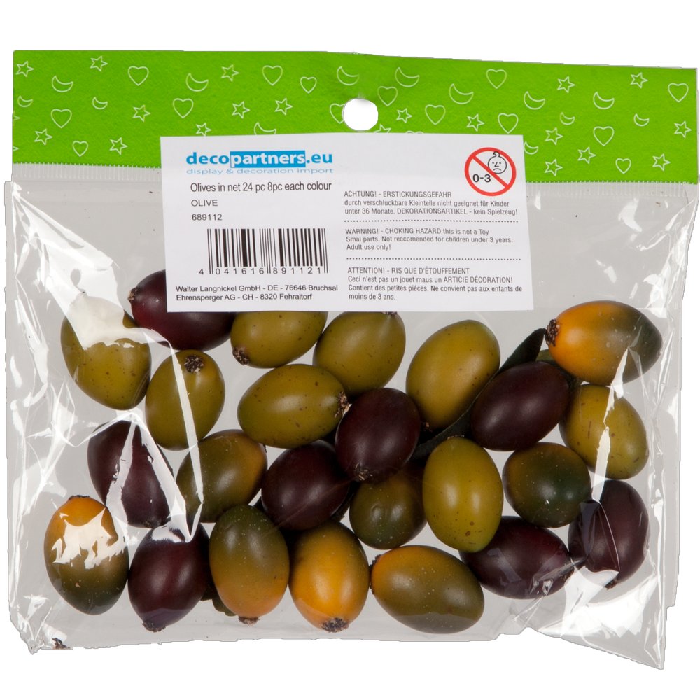 Oliven-Mix 24 Stück im Beutel, Ø 2-3 cm