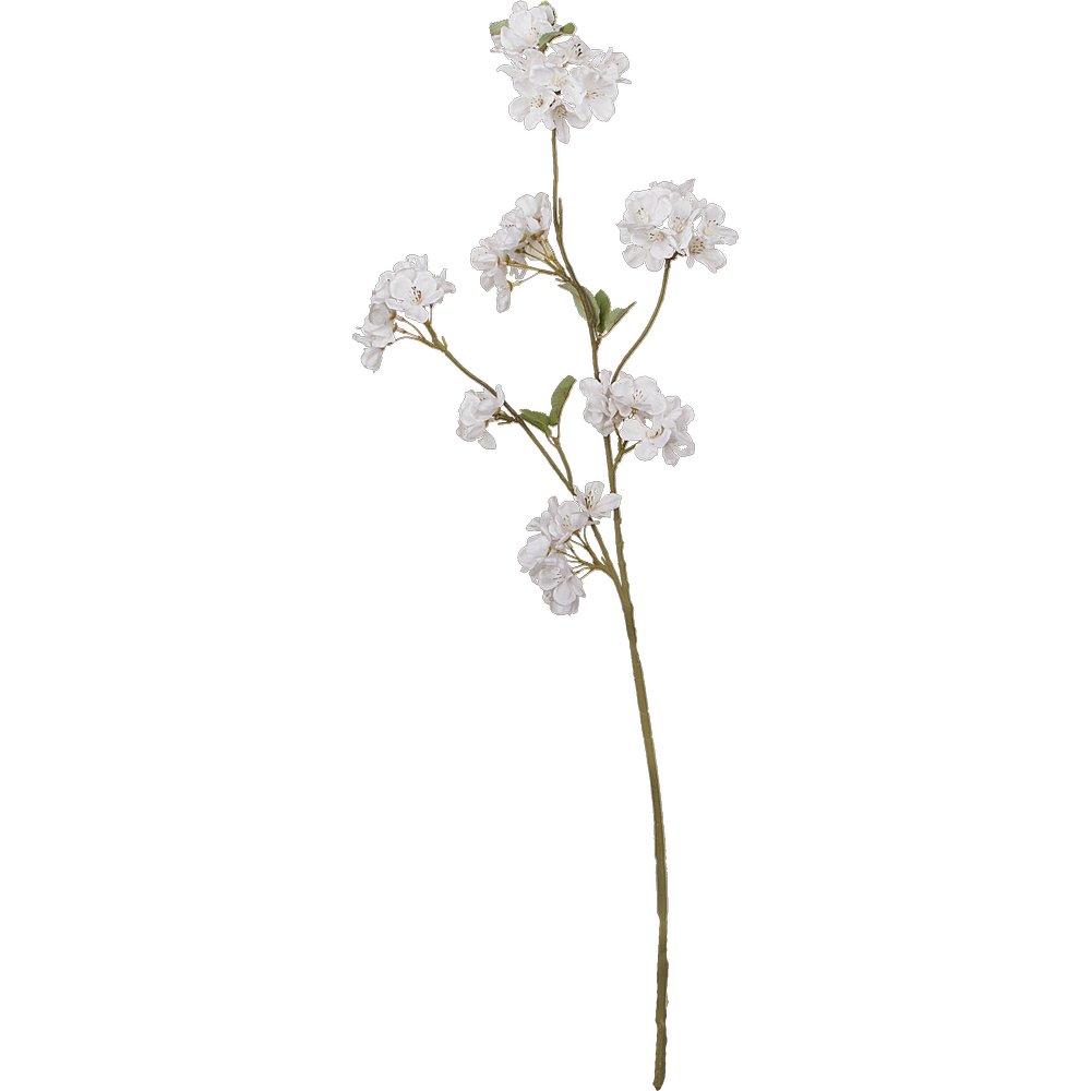 Blütenzweig Spring grün/weiß, 80 cm