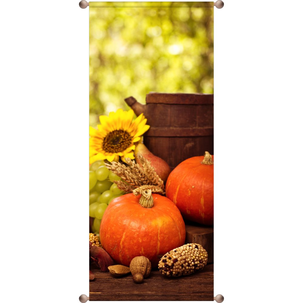 Banner Kürbis-Sonnenblume, 75 x 180 cm