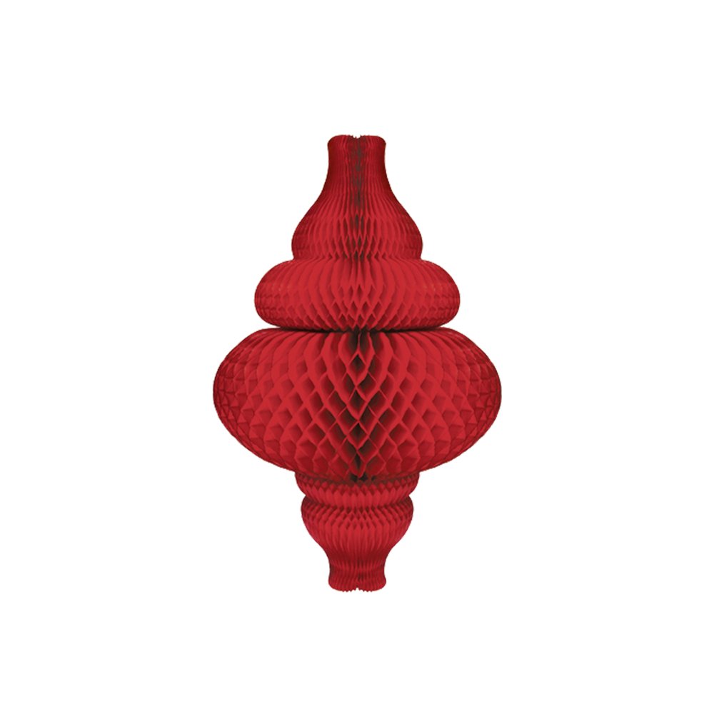 Falt-Motiv Ornament rund B1 rot, H 67 cm