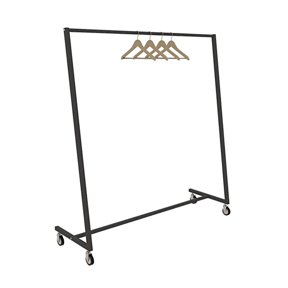 Konfektionstständer Quadro schwarz matt, 156 x 50 x H 165 cm