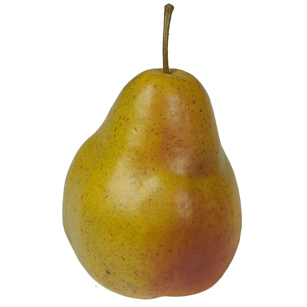 Birne natural grün-rot, Ø 8 x 10 cm