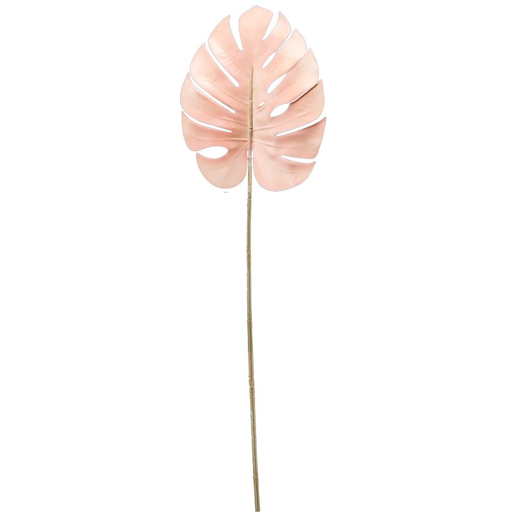 Monstera-Blatt Color pfirsich, 75 cm