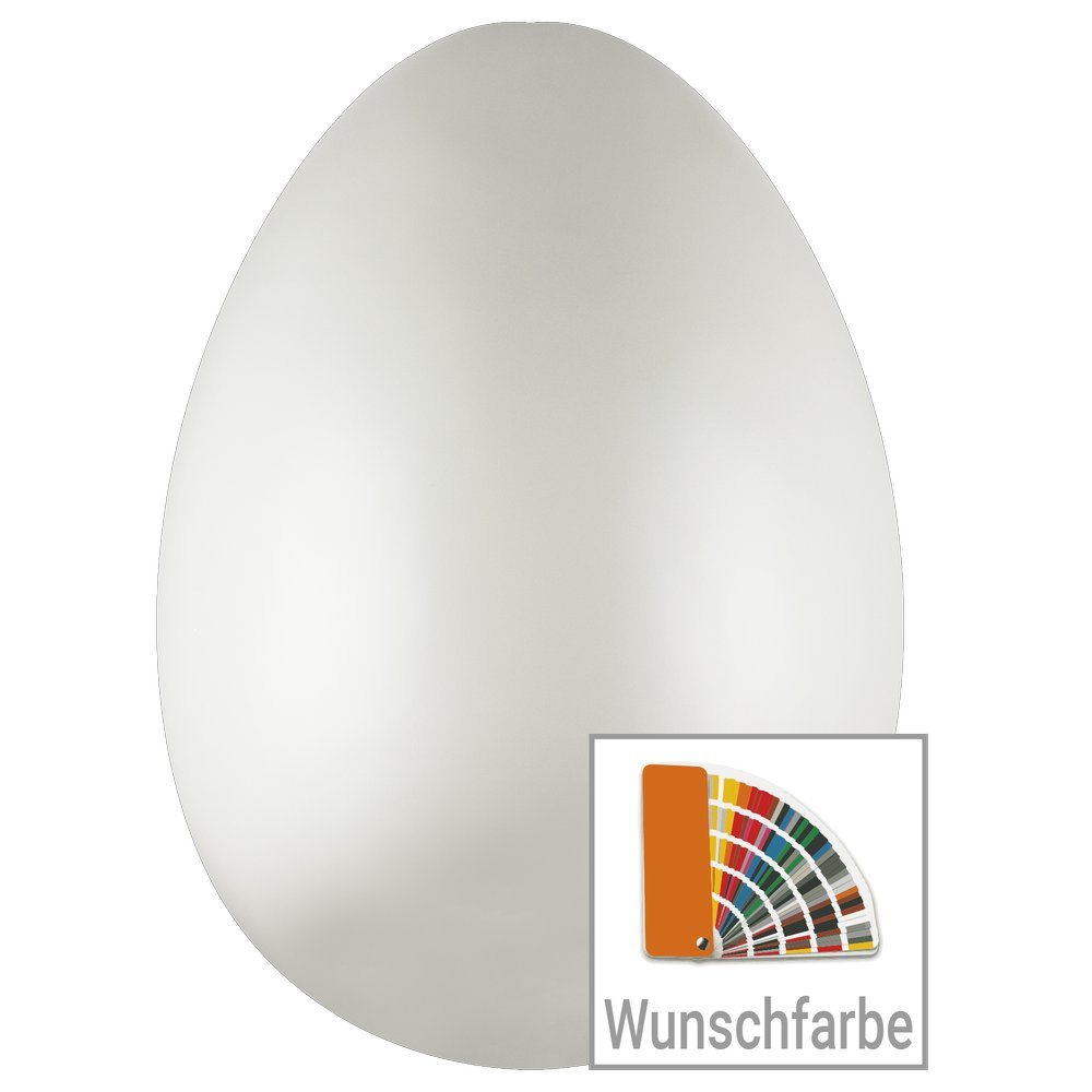 Fiberglas Objekt Ei riesig Wunschfarbe, H 75 cm, Ø 50 cm