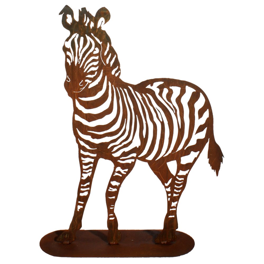 Zebra Metall/Rosteffekt auf Platte, 64 x 100 cm