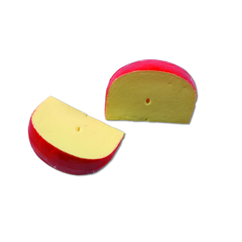 Scheibe Holländer Käse mit Schale, 11 x 8 x 5 cm