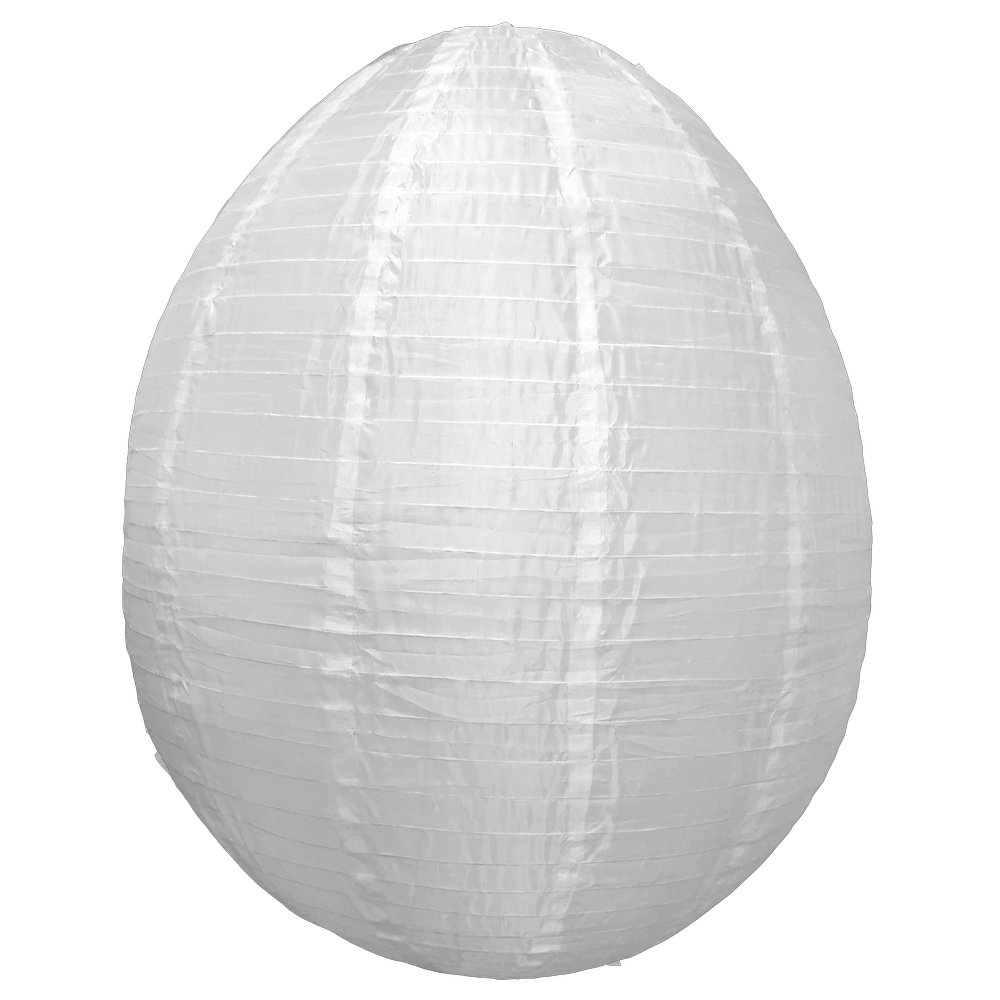 Ei-Lampion Nylon XL weiß, Ø 80 x H 100 cm