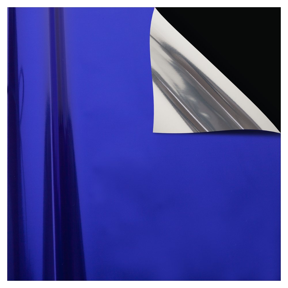 Metallicfolie blau/silber, 100 cm x 10 m