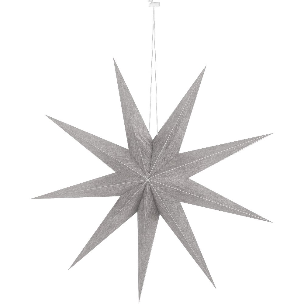 Falt Stern mit 9 Zacken silber/matt, Ø 48 cm