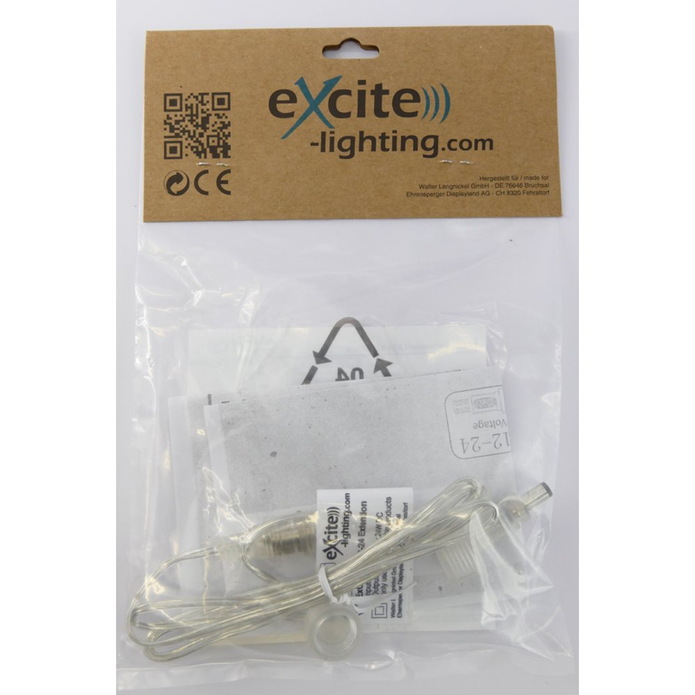 ExConnect12-24 Verlängerung 1 Meter - transparentes Kabel
