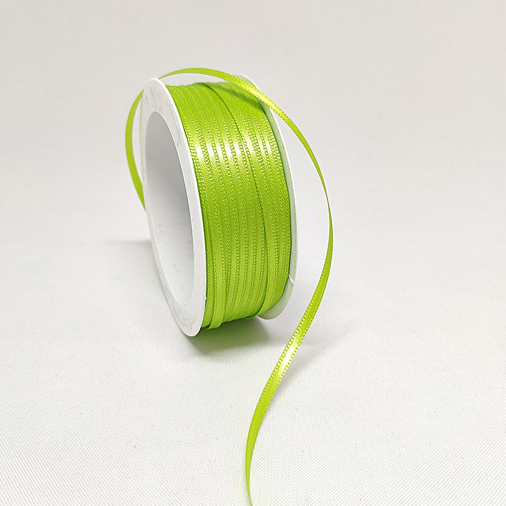 Doppelsatinband maigrün, 3 mm x 50 m