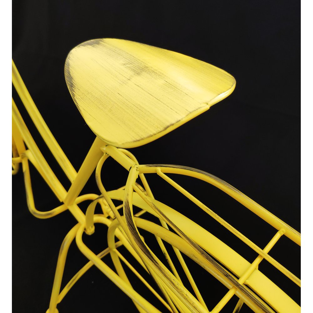 Fahrrad Metall Deko XL gelb, L 113 x H 82 cm