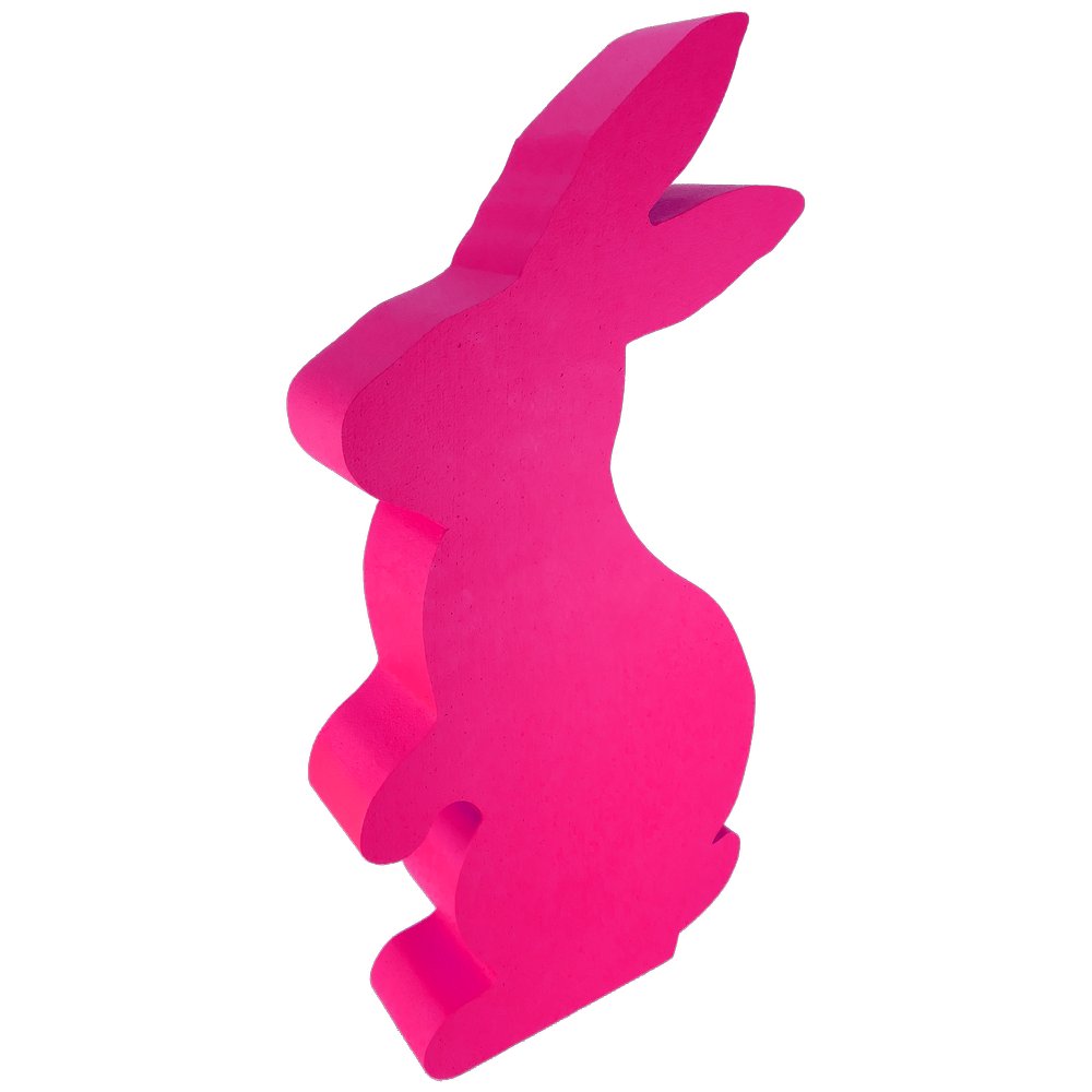 Hase stehend Styrofoam pink