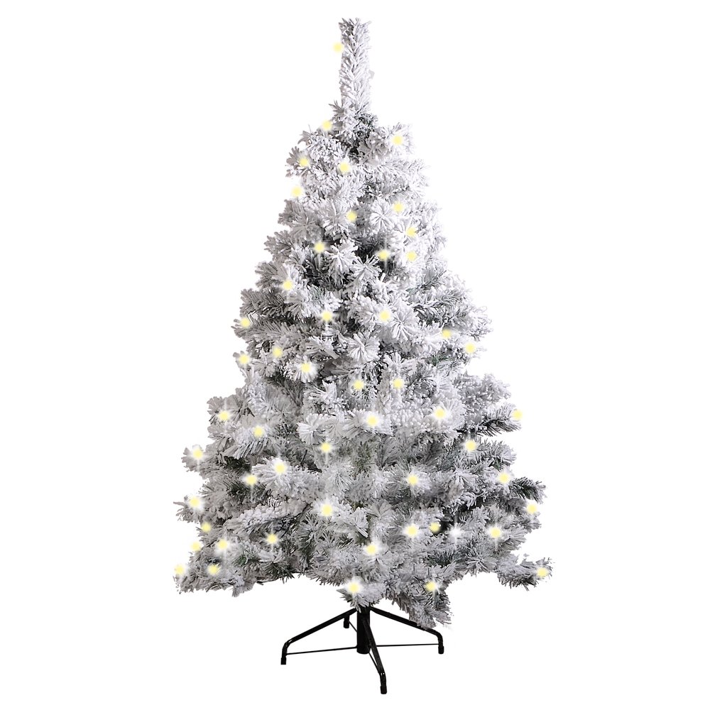 Tanne beschneit+LED-Licht 320 LED ww,H 210 cm