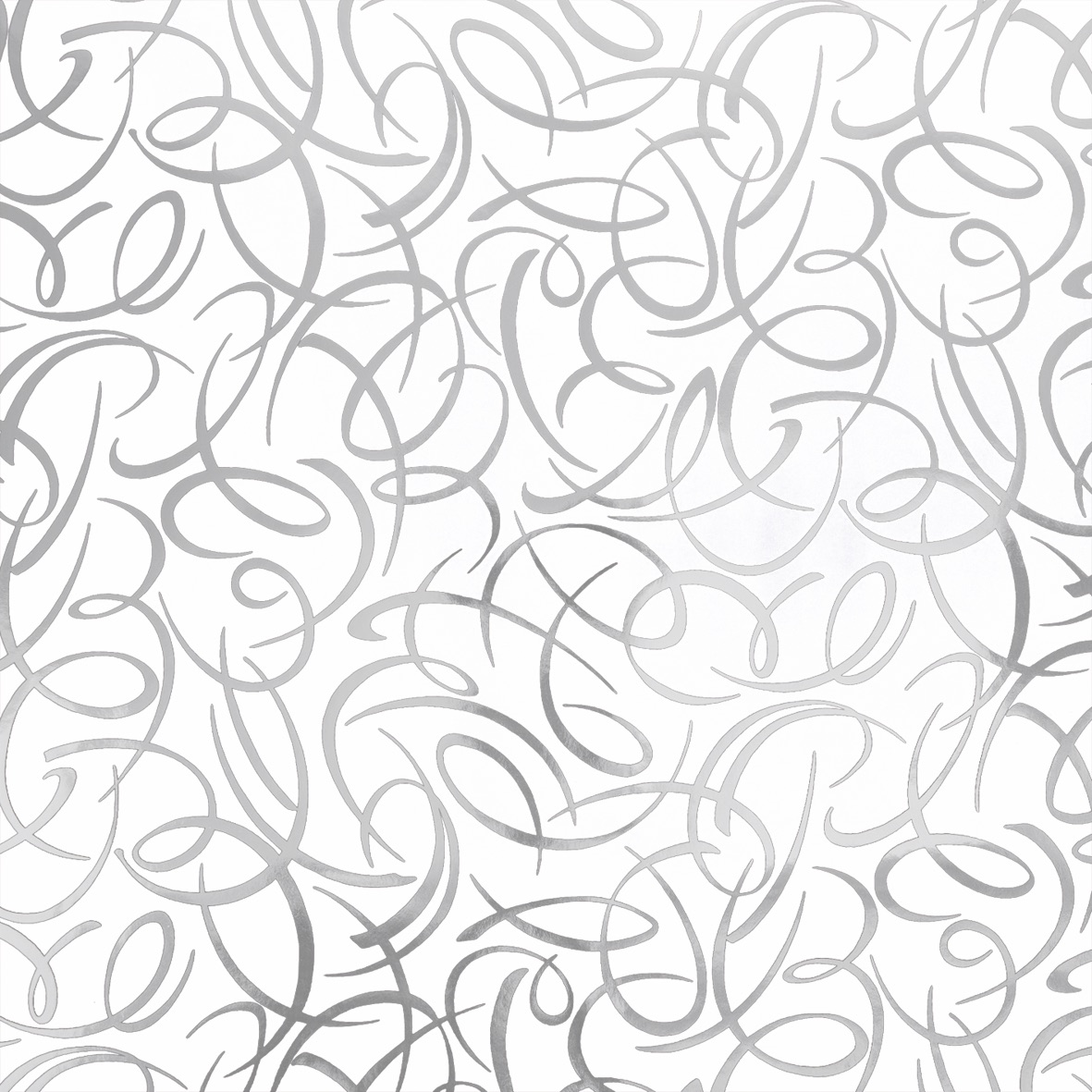 Geschenkpapier Abstract met. weiß/silber,70cm x 50m