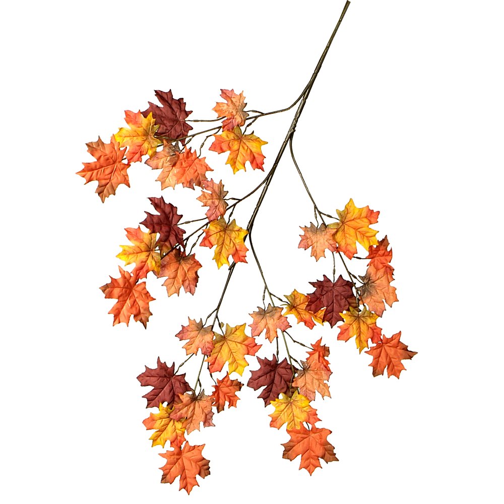 Ahornlaubzweig groß rot-orange, 100 cm