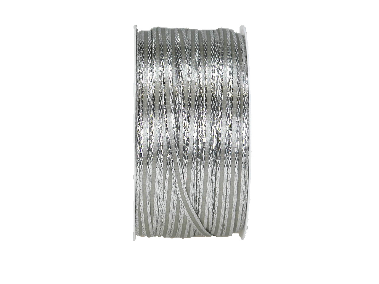 Band Double Face Satin grau/silber,3mm x 50m