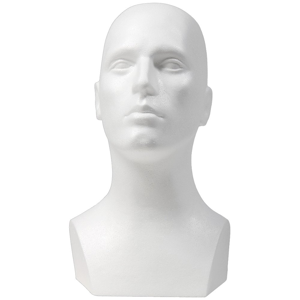 Herrenkopf Marc weiß, H 40 cm