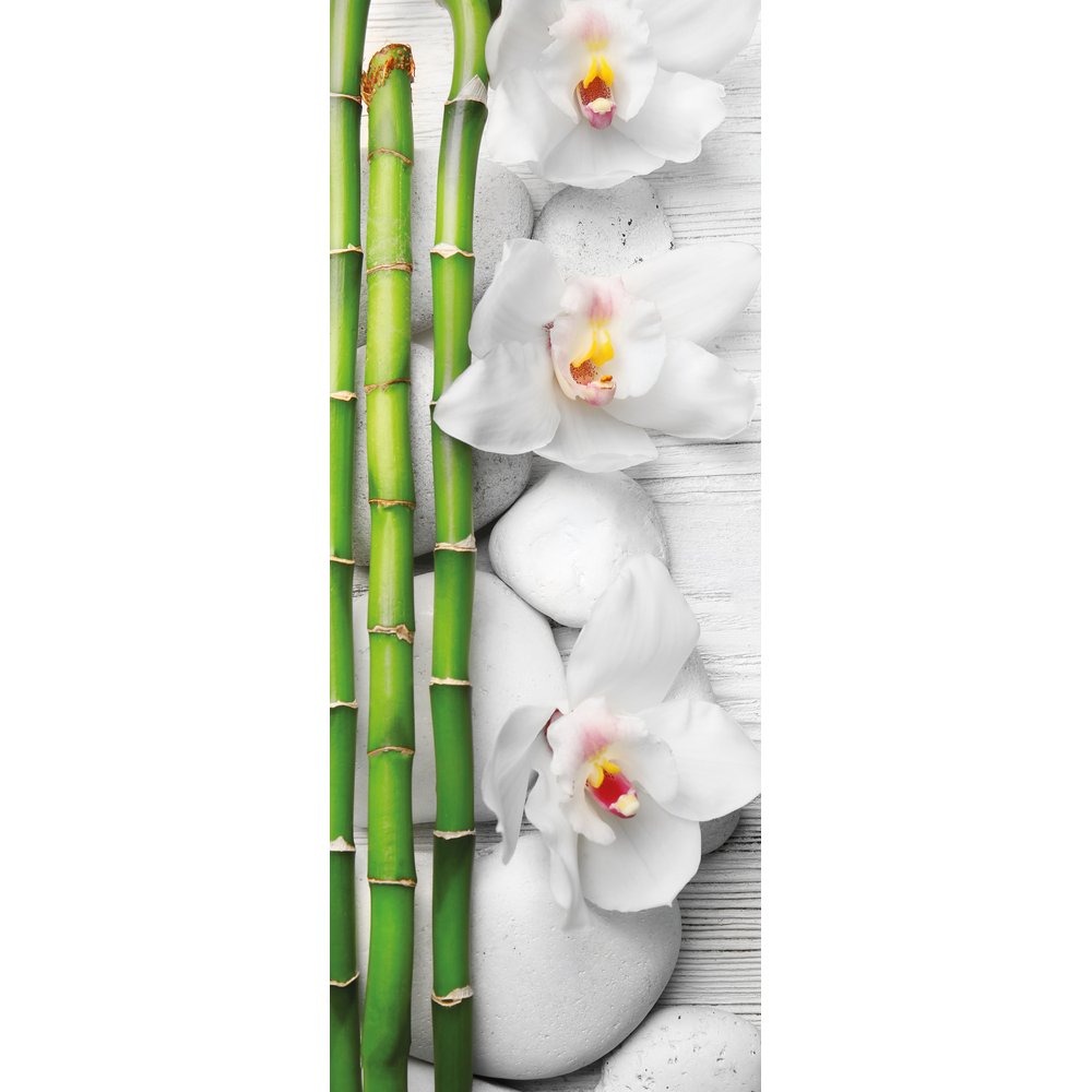 Banner Akari (Bambus + Blüten), 75 x 180 cm