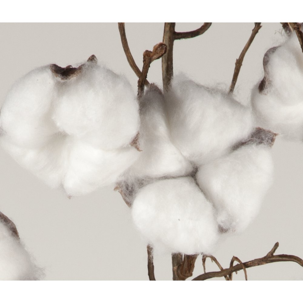 Baumwollgirlande 40 Blüten braun/weiß, 170 cm