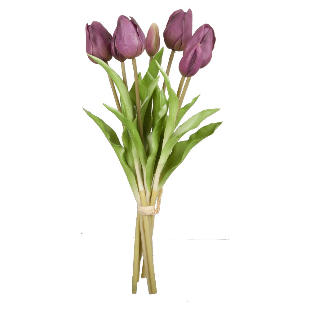 Tulpenstrauß x7 hochwertig lila, Ø 20 x H 38 cm