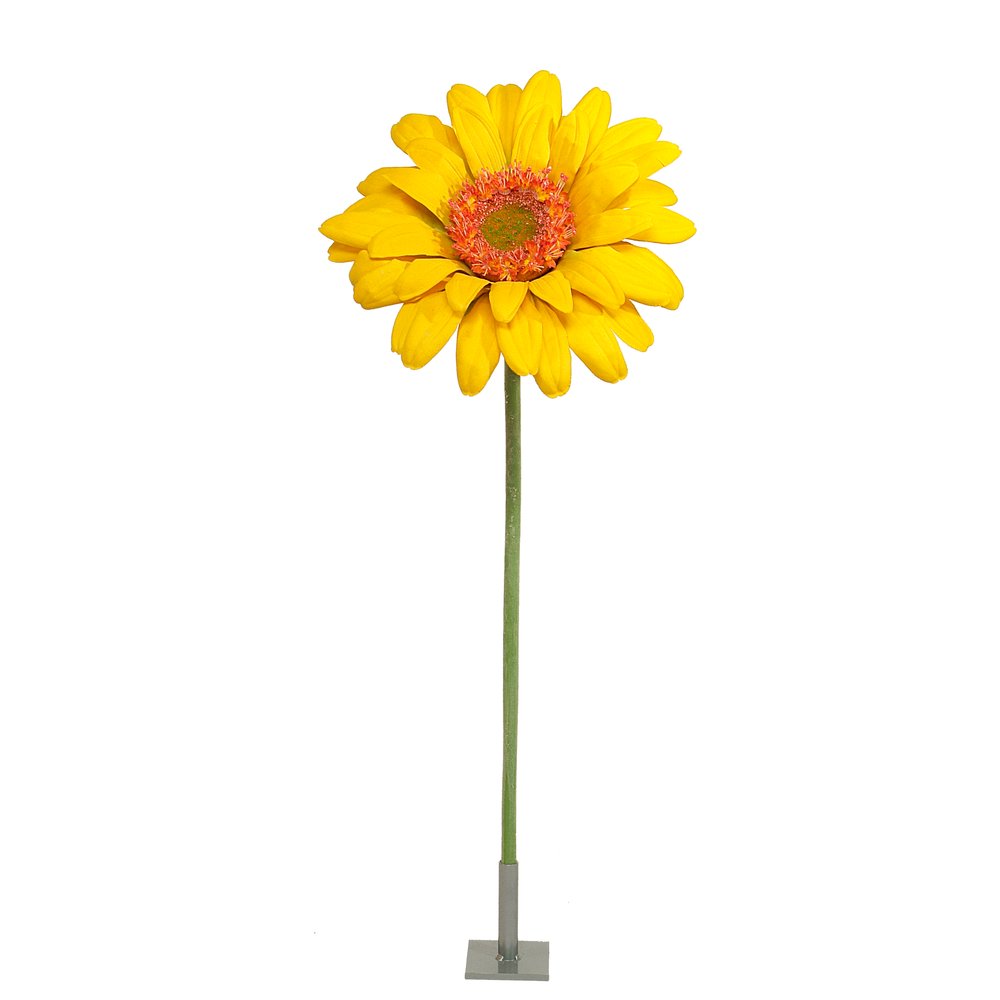 Gerbera Blume XL gelb, 100 cm, Ø 40 cm