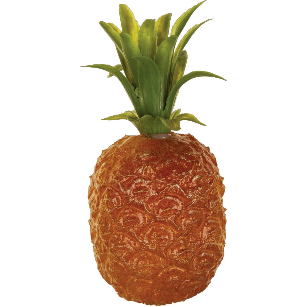 Ananas Kunststoff braun-grün, 21 x 10 cm