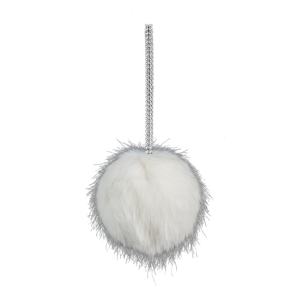 Kugel Fell weiß, Ø 10 cm