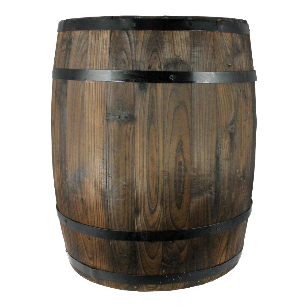 Fässer 3er-Set aus Holz braun, 30/40/45 cm