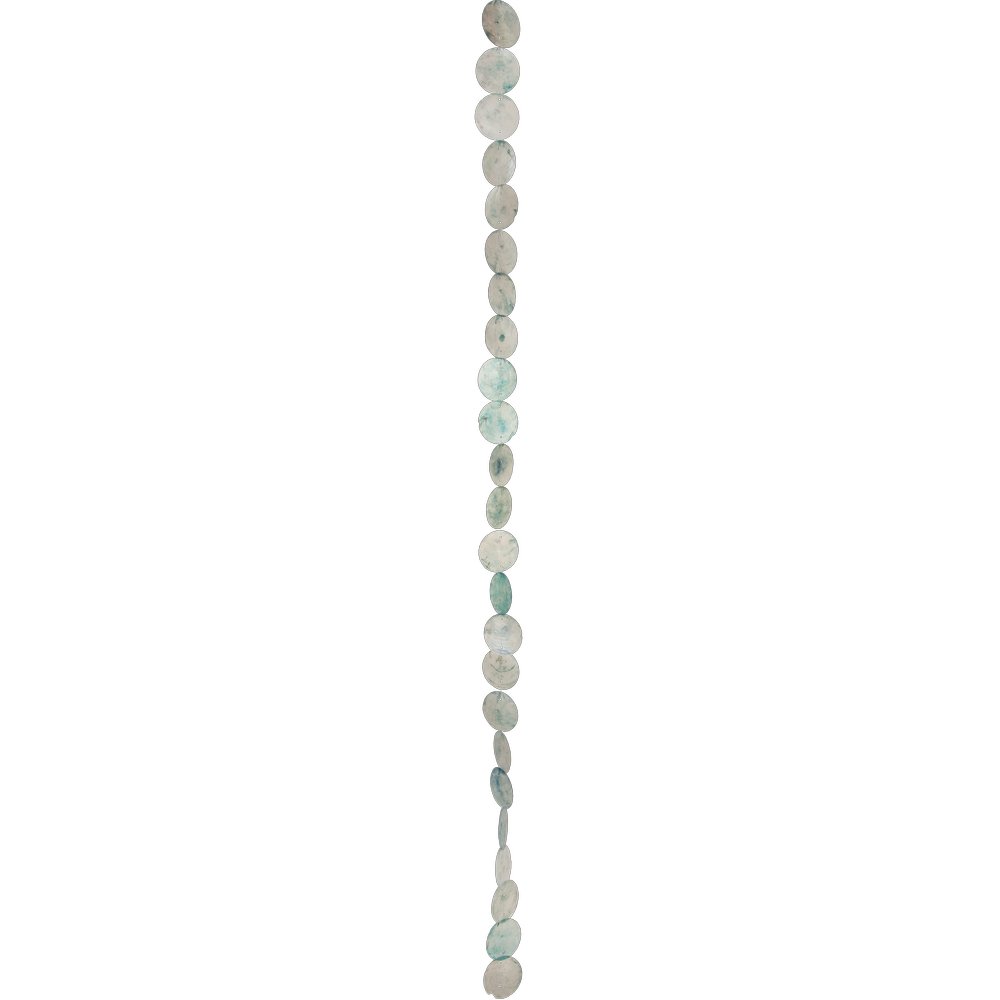 Capiz-Muschelgirlande aqua (blau), 200 cm