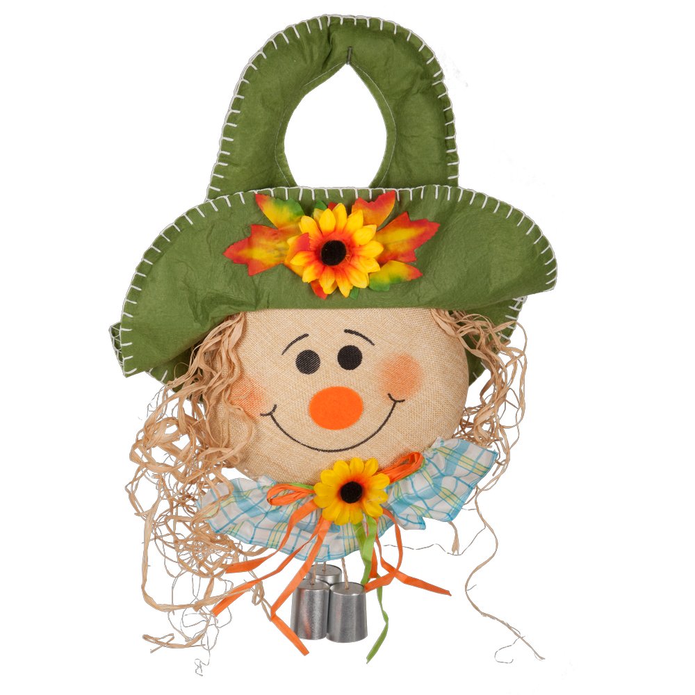 Vogelscheuchenkopf Sunflower grün-bunt, 35 x 50 cm