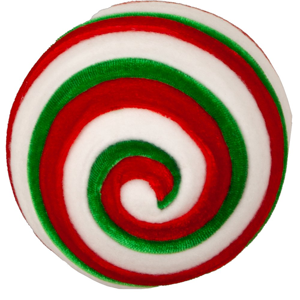 Kugel Candy rot/weiß/grün,Ø 13 cm