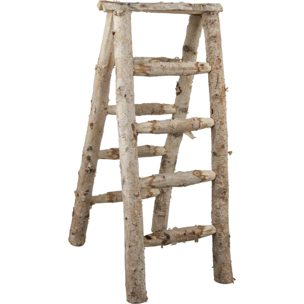 Bockleiter aus Birkenstämmen, 60 cm