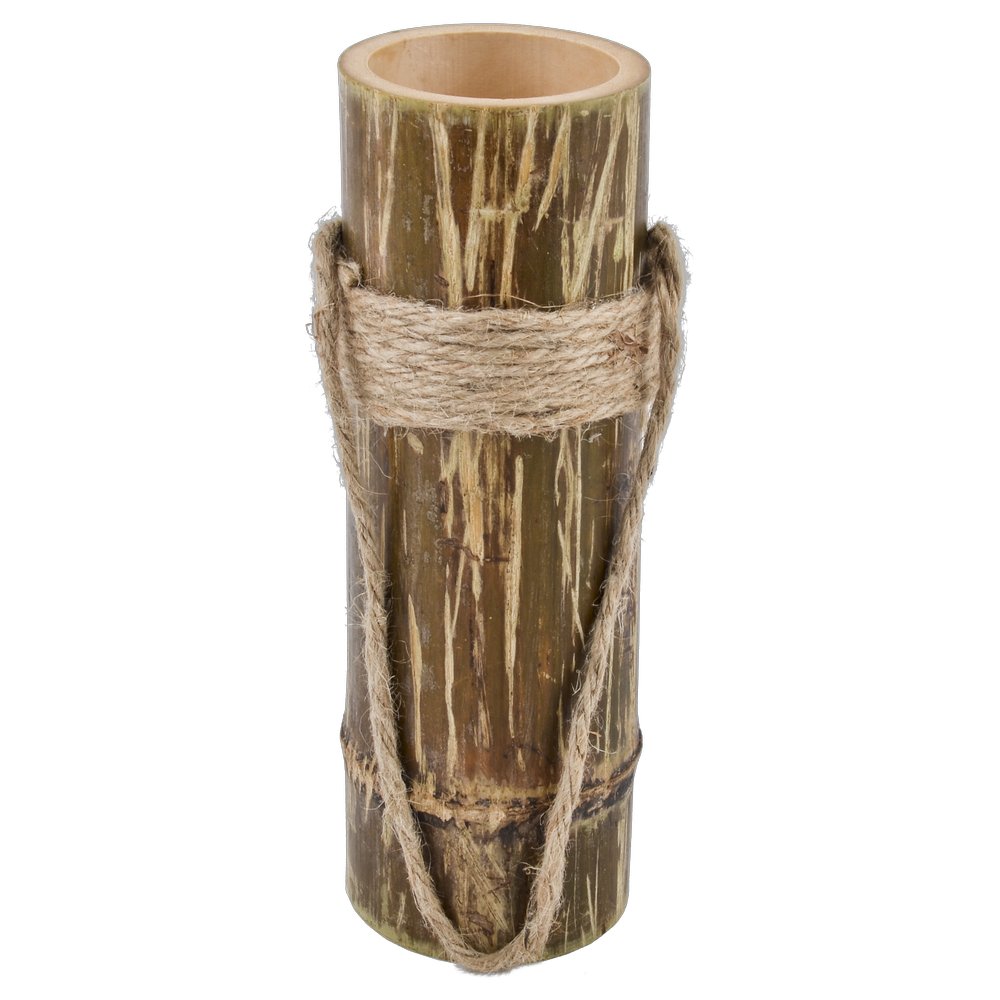 Bambus Topf / Vase hängend, 24 x 8 cm x H 41 cm