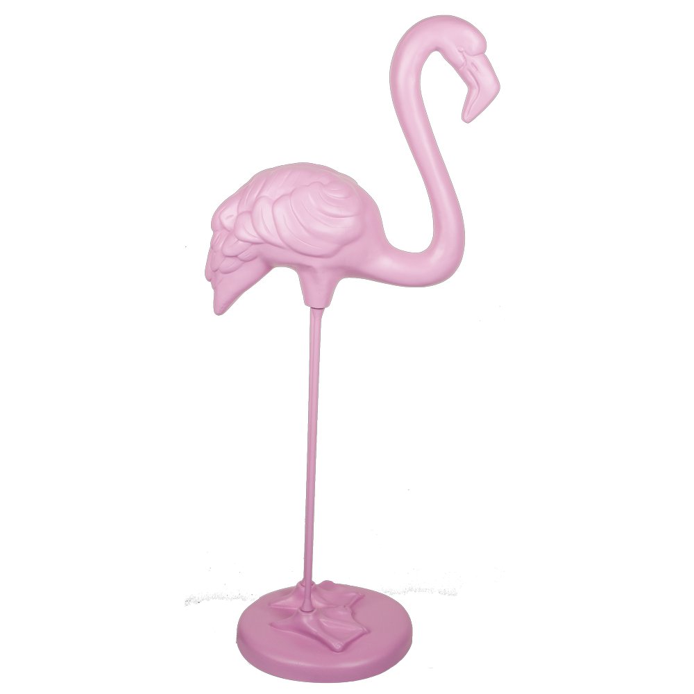 Fiberglas Objekt Flamingo pink, H 118 cm, B 50 cm