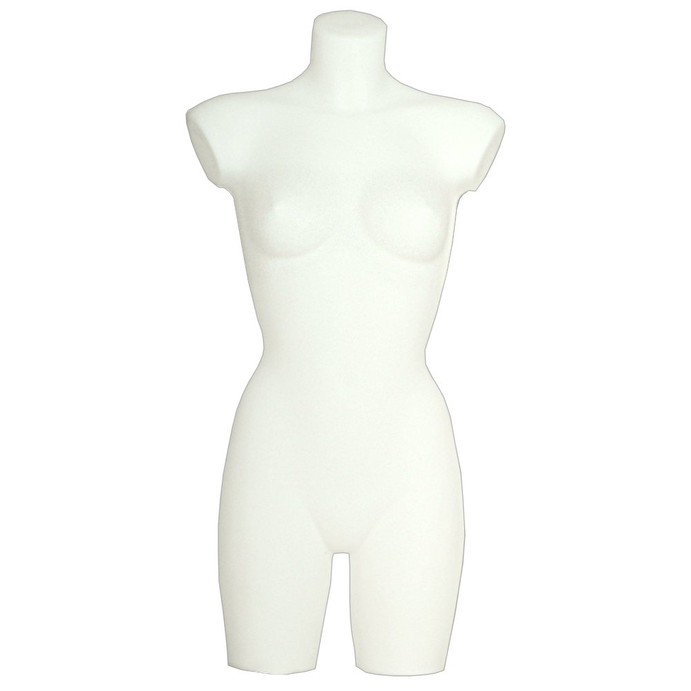 Damenbüste/Torso Kunststoff weiß, 90 cm